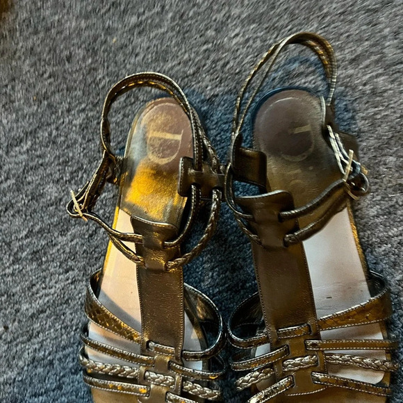 Dior Strappy Gold Sandals, size 39 - Picture 7 of 8